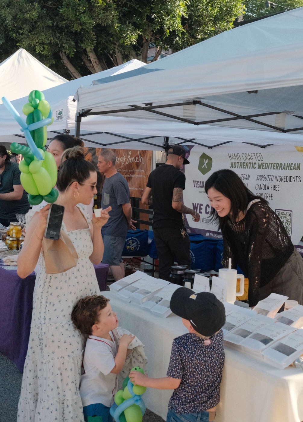 Chafolio booth at an outdoor market